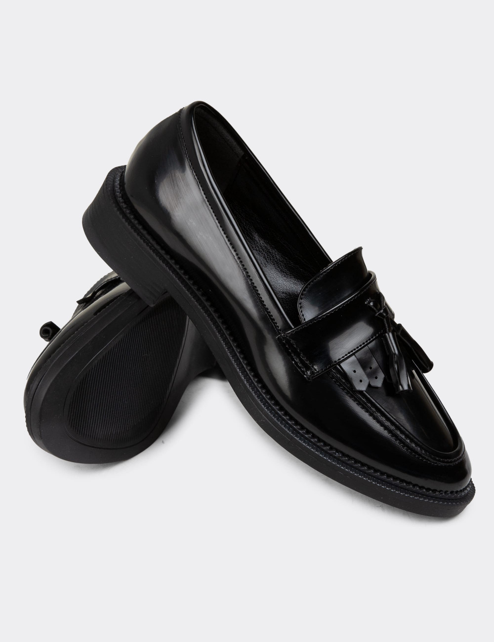 Siyah Kadın Makosen Ayakkabı - K0907ZSYHC01