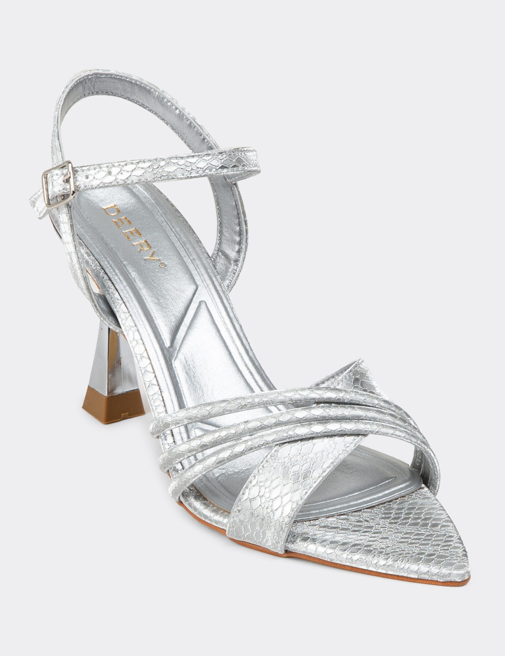 Gümüş Rengi Kadın Abiye Ayakkabı - K0052ZGMSC01