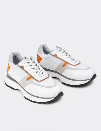 Beyaz Kadın Sneaker Ayakkabı - 55119ZBYZC01