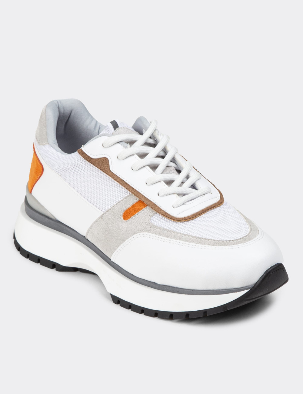 Beyaz Kadın Sneaker Ayakkabı - 55119ZBYZC01