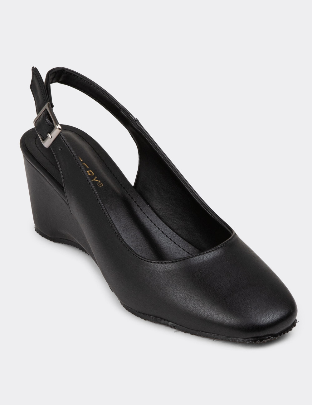Siyah Kadın Bantlı Günlük Ayakkabı - 24336ZSYHC01