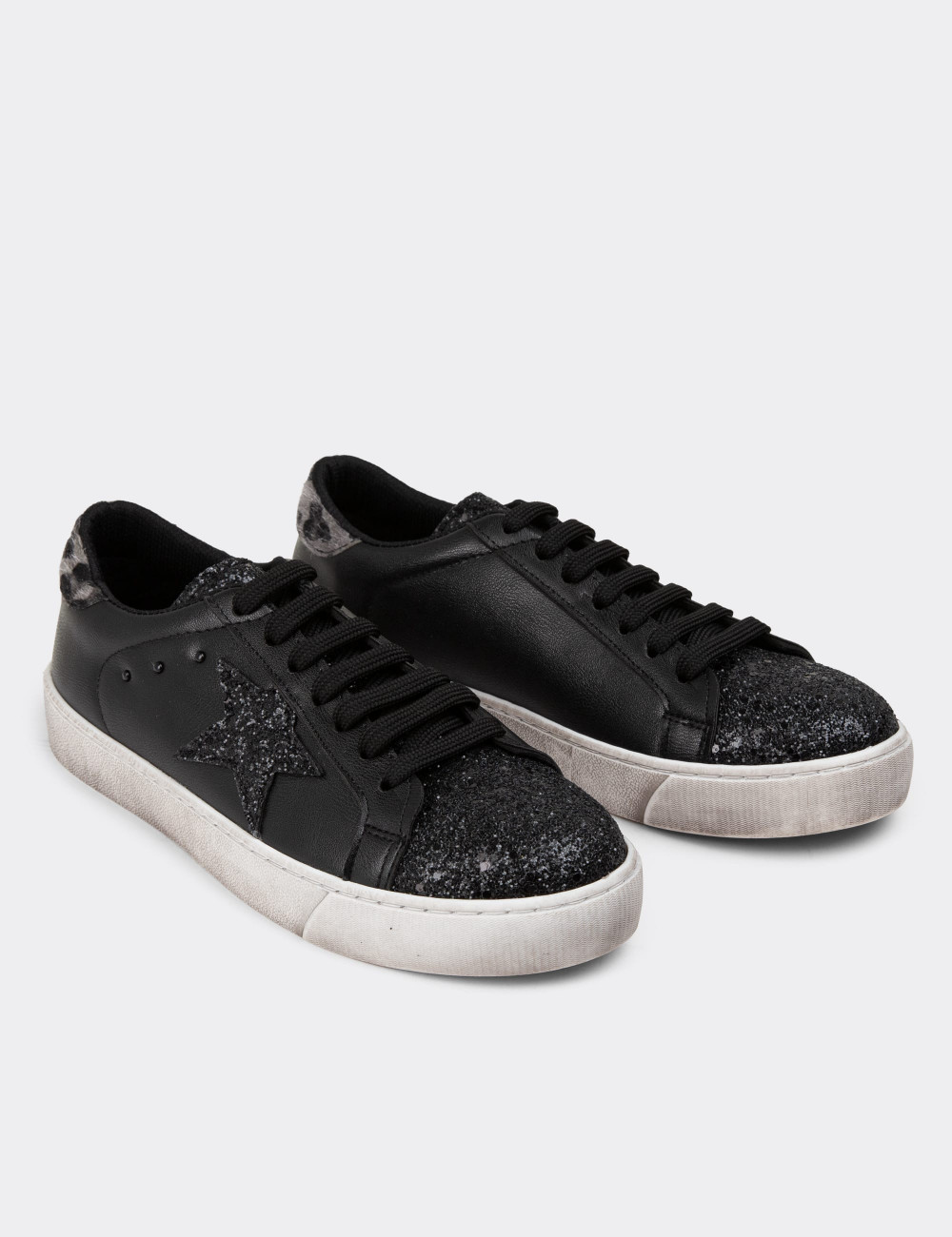 Siyah Kadın Sneaker Ayakkabı - K1021ZSYHC01