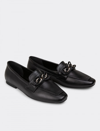 Siyah Kadın Loafer Ayakkabı - K1207ZSYHC01