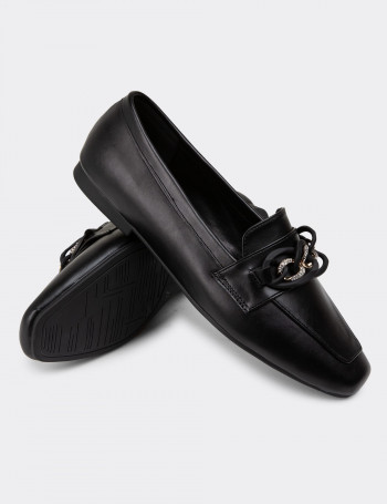 Siyah Kadın Loafer Ayakkabı - K1207ZSYHC01
