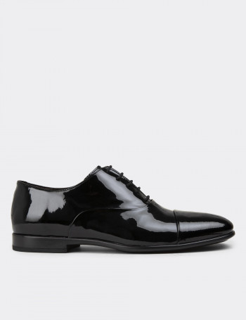Siyah Rugan Erkek Klasik Ayakkabı