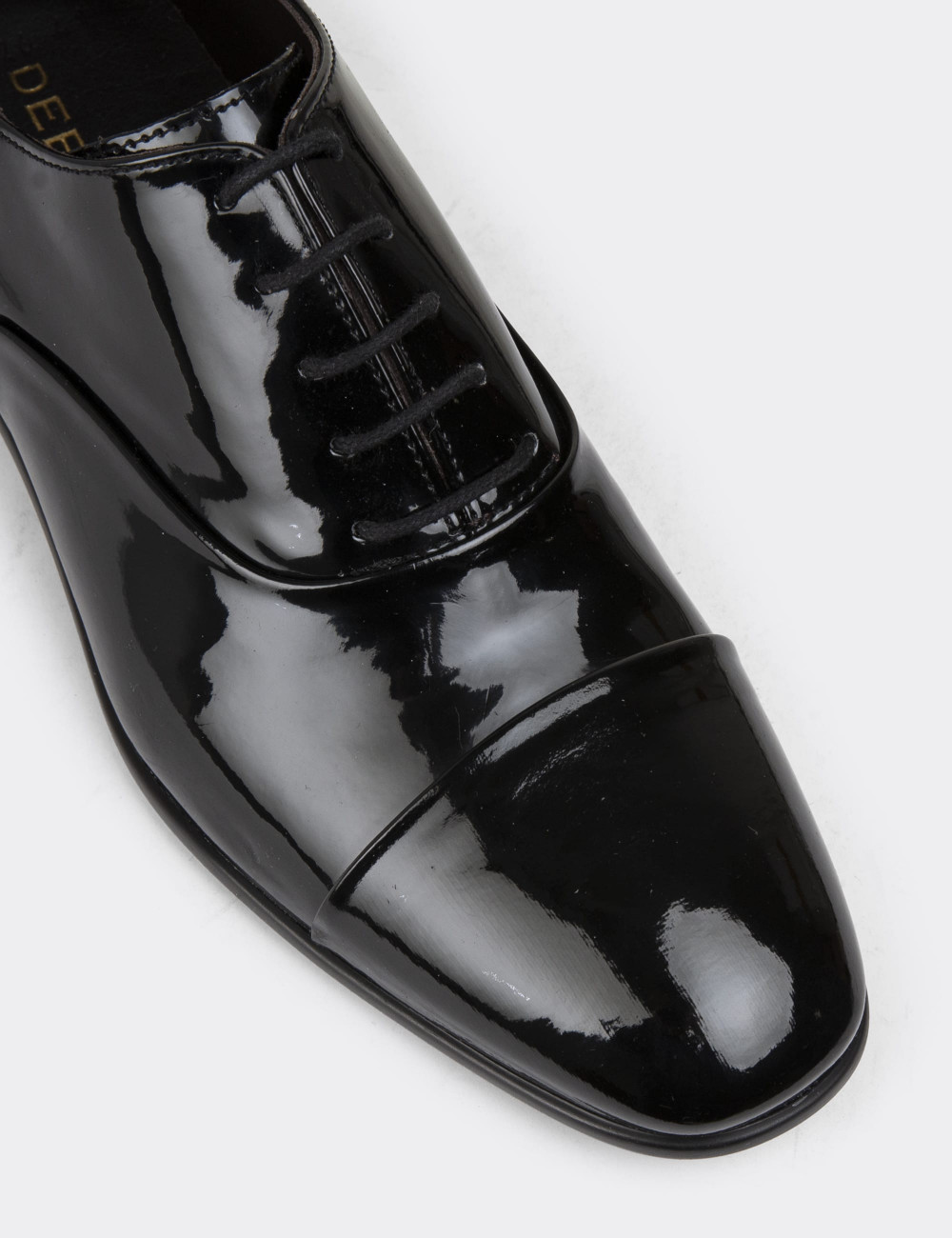 Siyah Rugan Erkek Klasik Ayakkabı - 01026MSYHC10