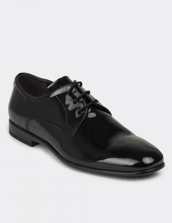 Siyah Rugan Erkek Klasik Ayakkabı