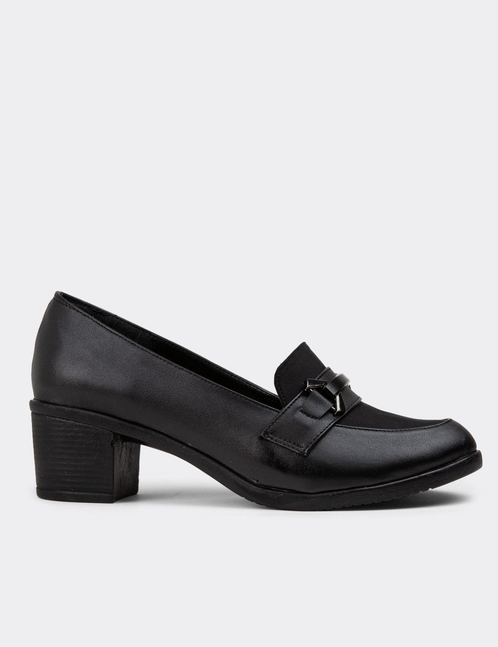 Siyah Kadın Topuklu Günlük Ayakkabı - K1004ZSYHC01
