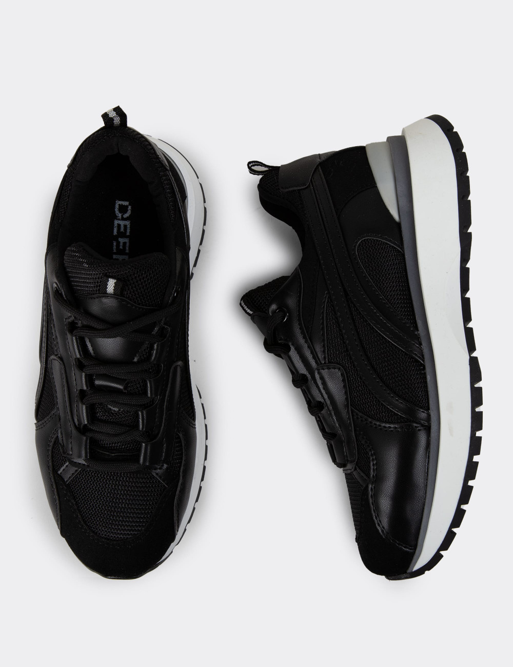 Siyah Kadın Sneaker Ayakkabı - 55118ZSYHC01