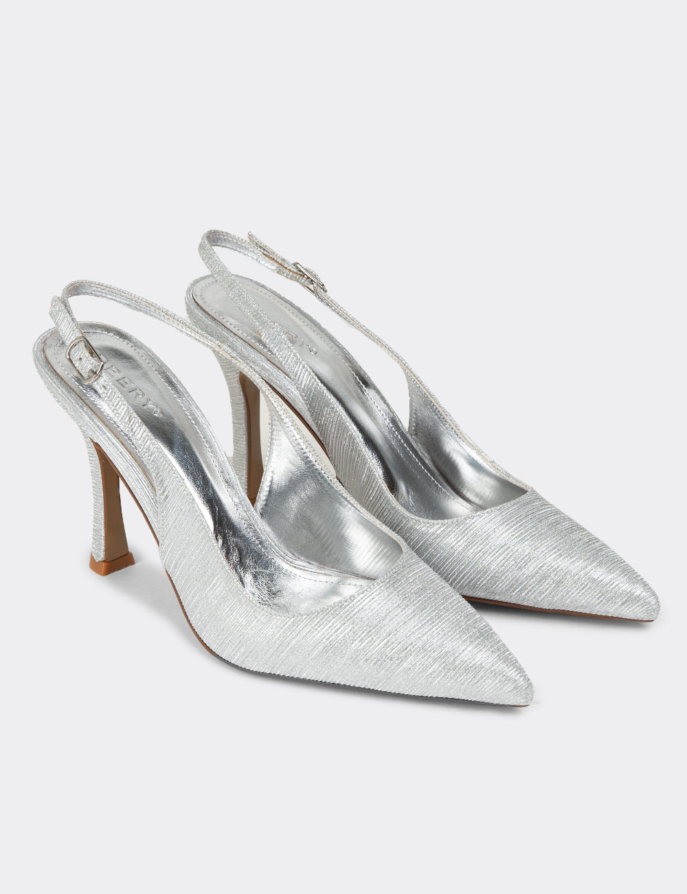 Gümüş Rengi Kadın Abiye Ayakkabı - K0701ZGMSM01