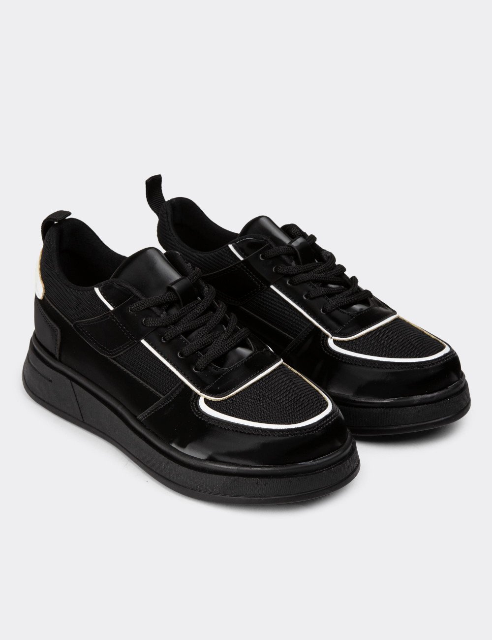 Siyah Kadın Sneaker Ayakkabı - K0339ZSYHC01