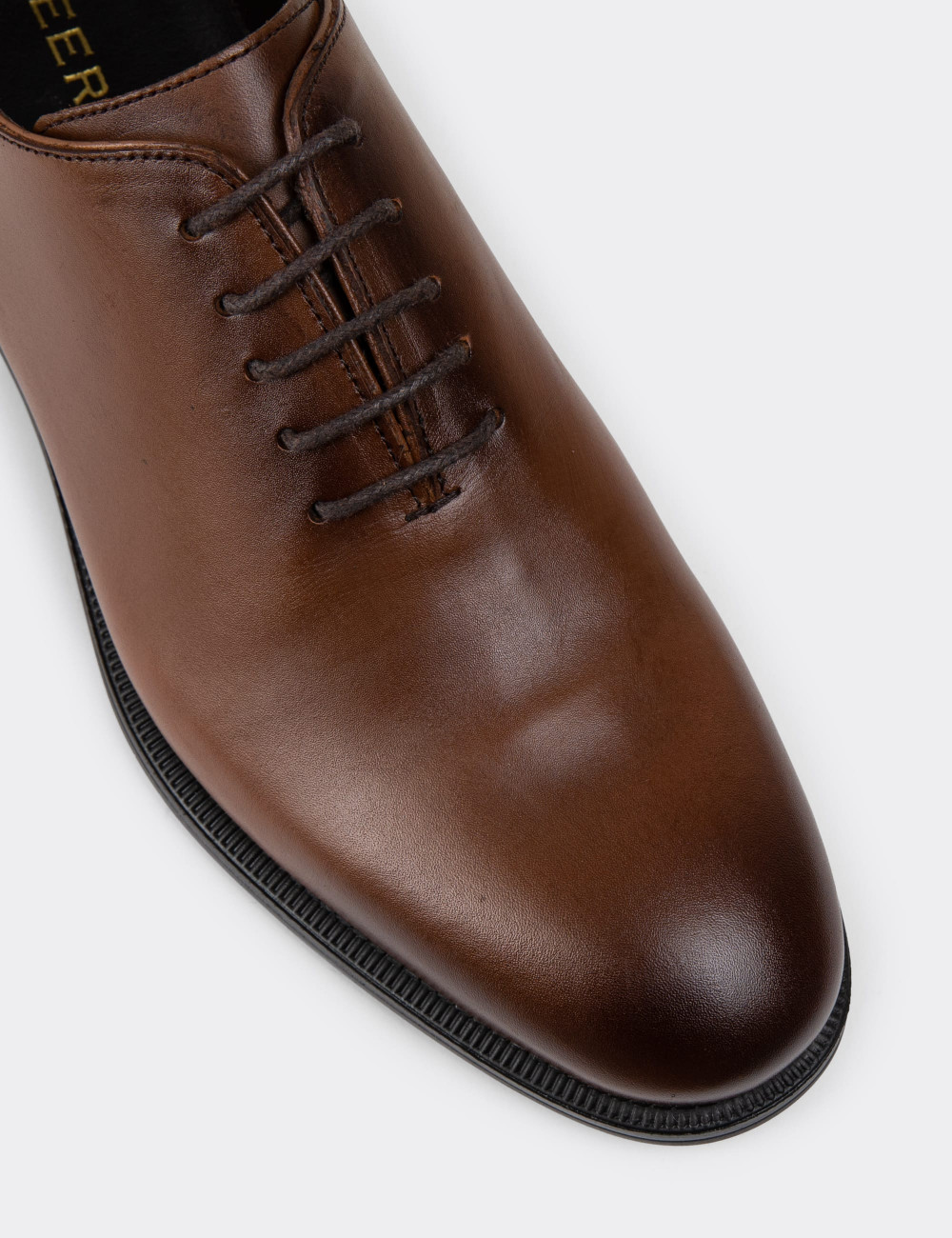 Hakiki Deri Kahverengi Erkek Klasik Ayakkabı - 01830MKHVC01