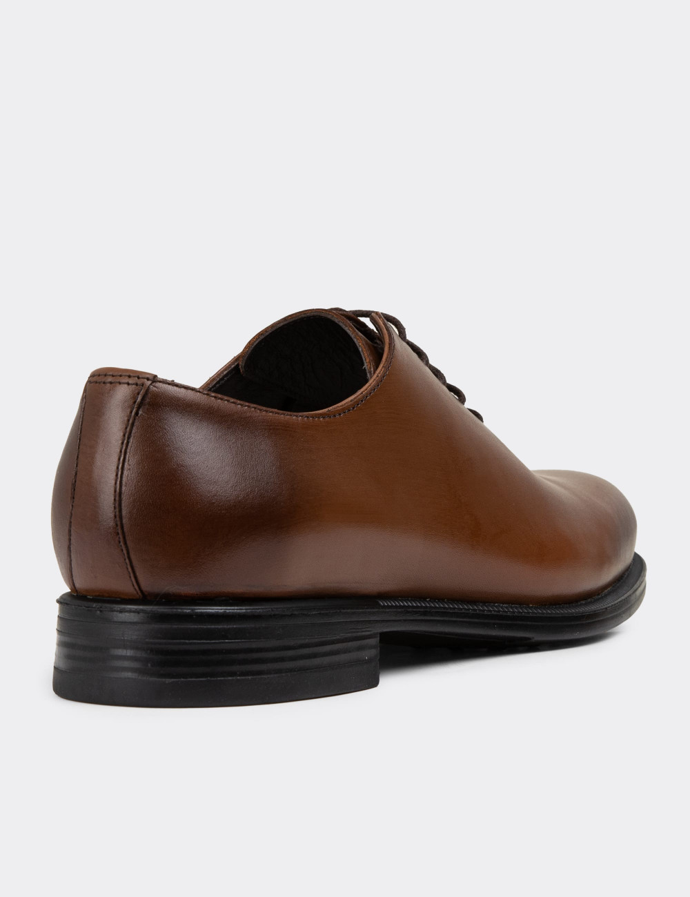 Hakiki Deri Kahverengi Erkek Klasik Ayakkabı - 01830MKHVC01