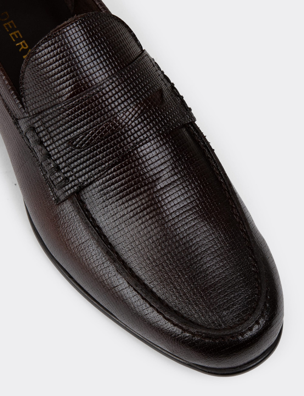 Hakiki Deri Kahverengi Erkek Loafer Ayakkabı - 01978MKHVC18