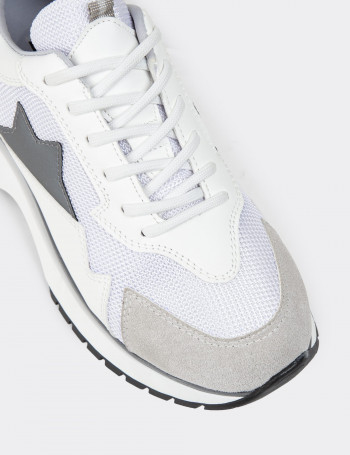 Beyaz Kadın Sneaker Ayakkabı - 55103ZBYZC03