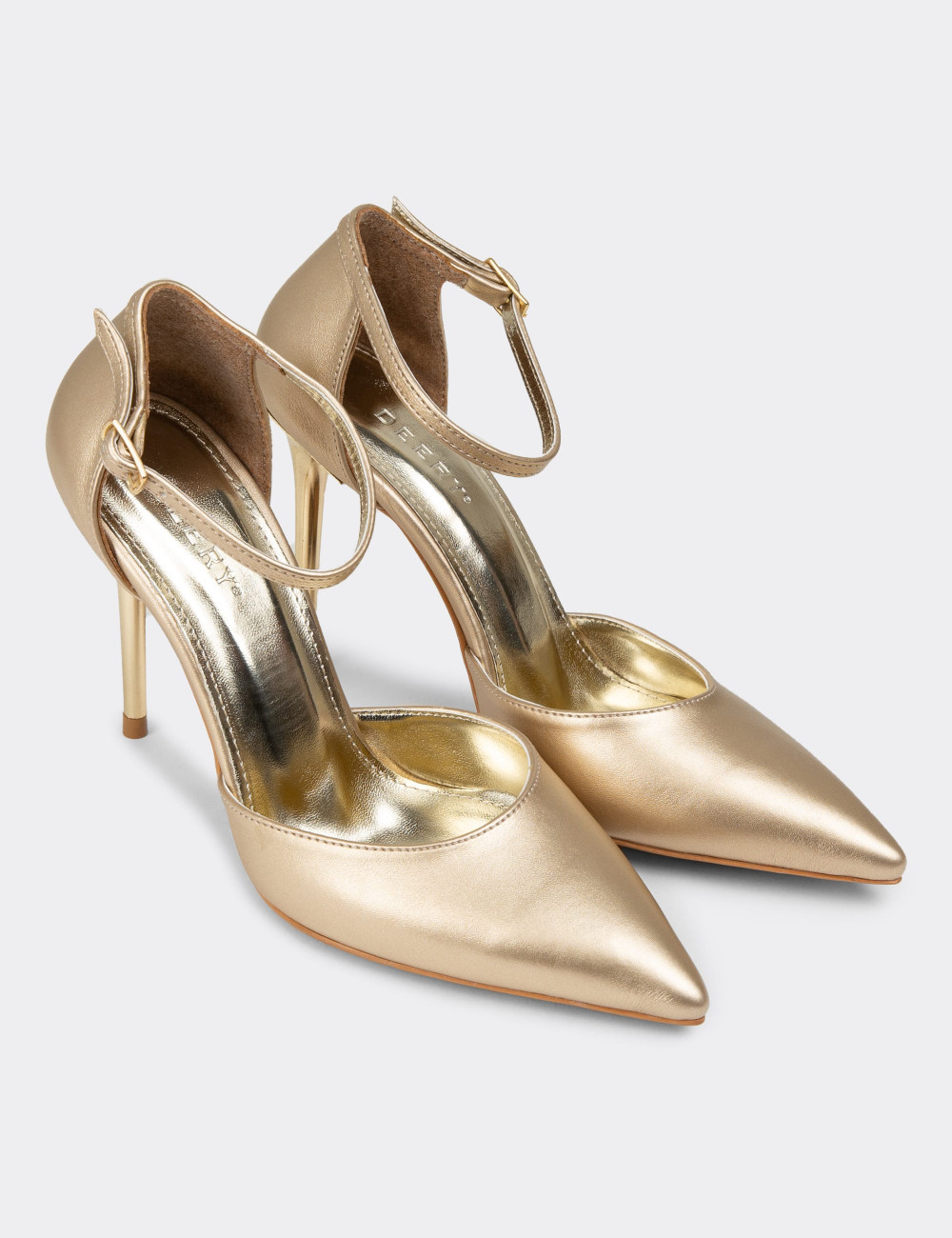 Altın Rengi Kadın Topuklu Ayakkabı - P2091ZALTM01