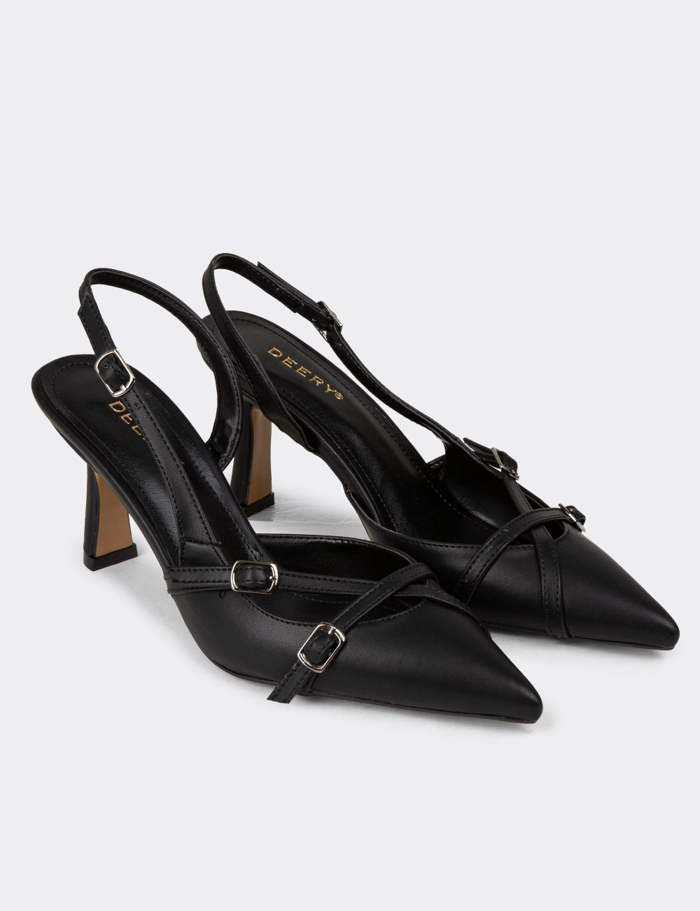 Siyah Kadın Topuklu Ayakkabı - K0616ZSYHC01