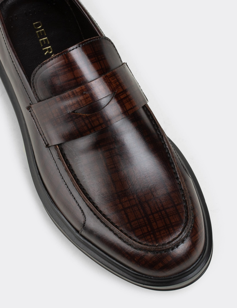 Hakiki Deri Kahverengi Comfort Erkek Loafer - 01564MKHVP06