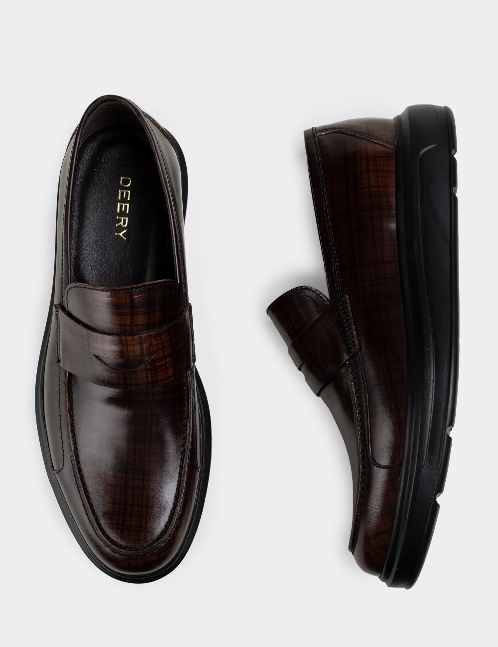 Hakiki Deri Kahverengi Comfort Erkek Loafer - 01564MKHVP06