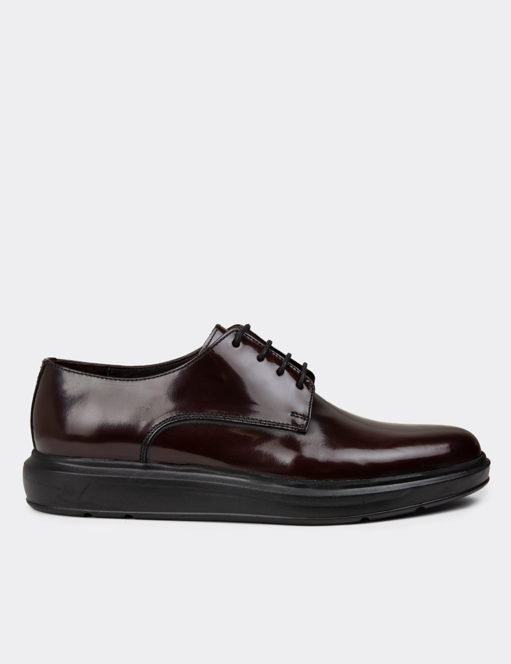 Erkek Bordo Hakiki Deri Günlük Comfort Ayakkabı - 01932MBRDP01