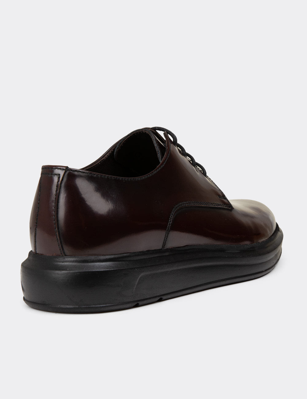 Erkek Bordo Hakiki Deri Günlük Comfort Ayakkabı - 01932MBRDP01