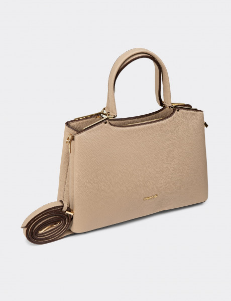 Vizon Rengi Kadın El Çantası