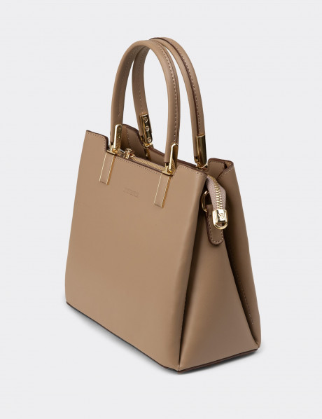 Vizon Rengi Kadın El Çantası