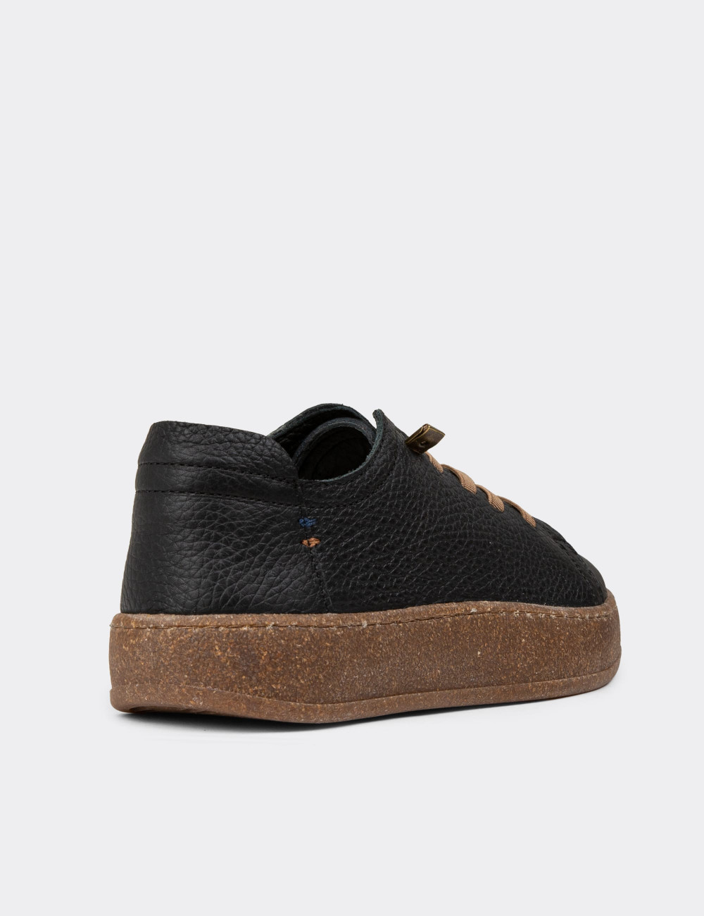 Kadın Hakiki Deri Siyah Sneaker Ayakkabı - SE605ZSYHC01