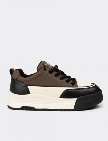 Kadın Kahverengi Sneaker Ayakkabı