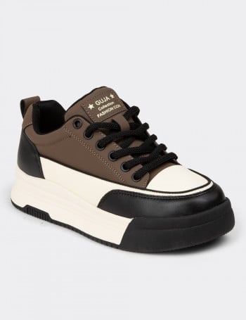 Kadın Kahverengi Sneaker Ayakkabı