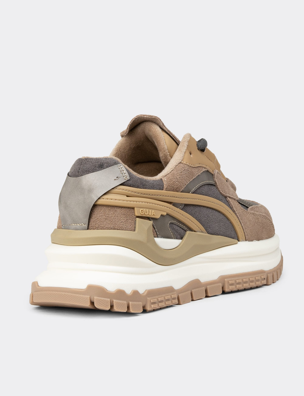 Kadın Hakiki Süet Vizon Renk Sneaker Ayakkabı - 25331ZVZNC01
