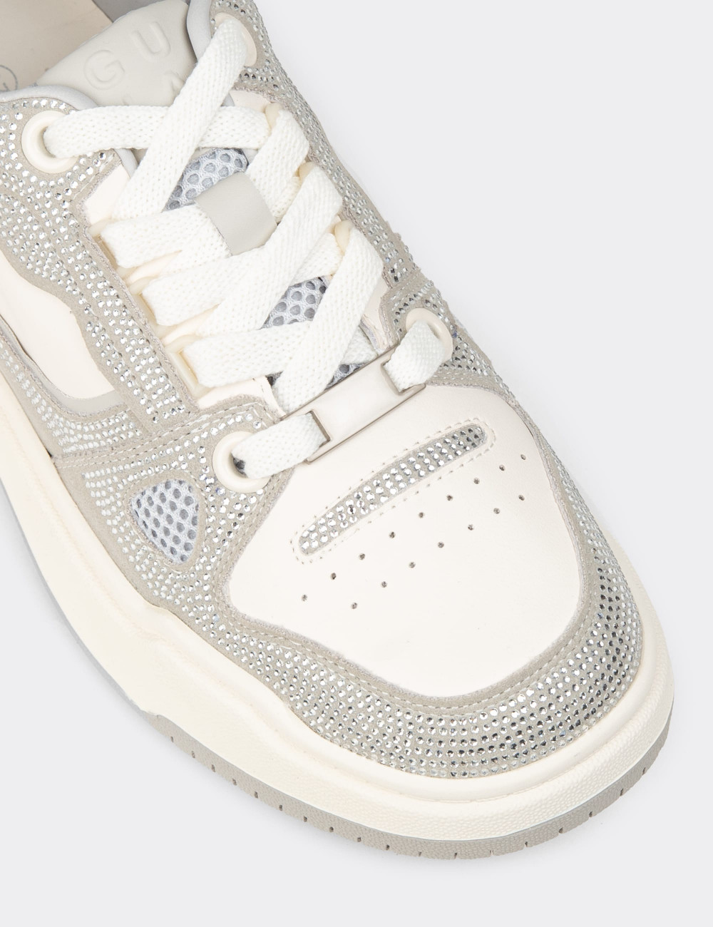 Kadın Gümüş Renk Taş Süslü Sneaker Ayakkabı - 25359ZGMSC01