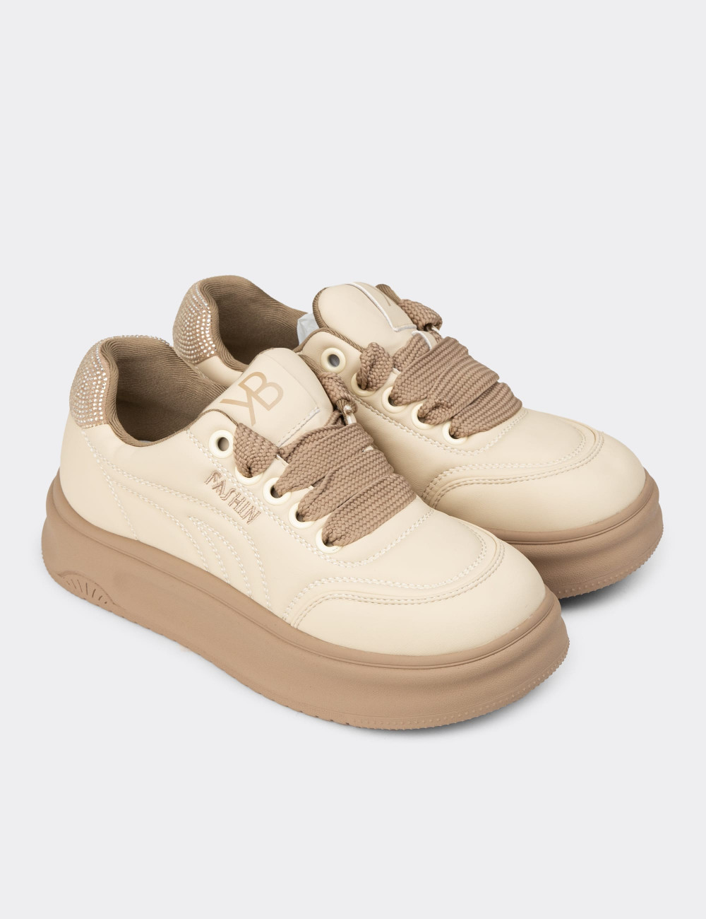 Kadın Bej Sneaker Ayakkabı - K1036ZBEJC01