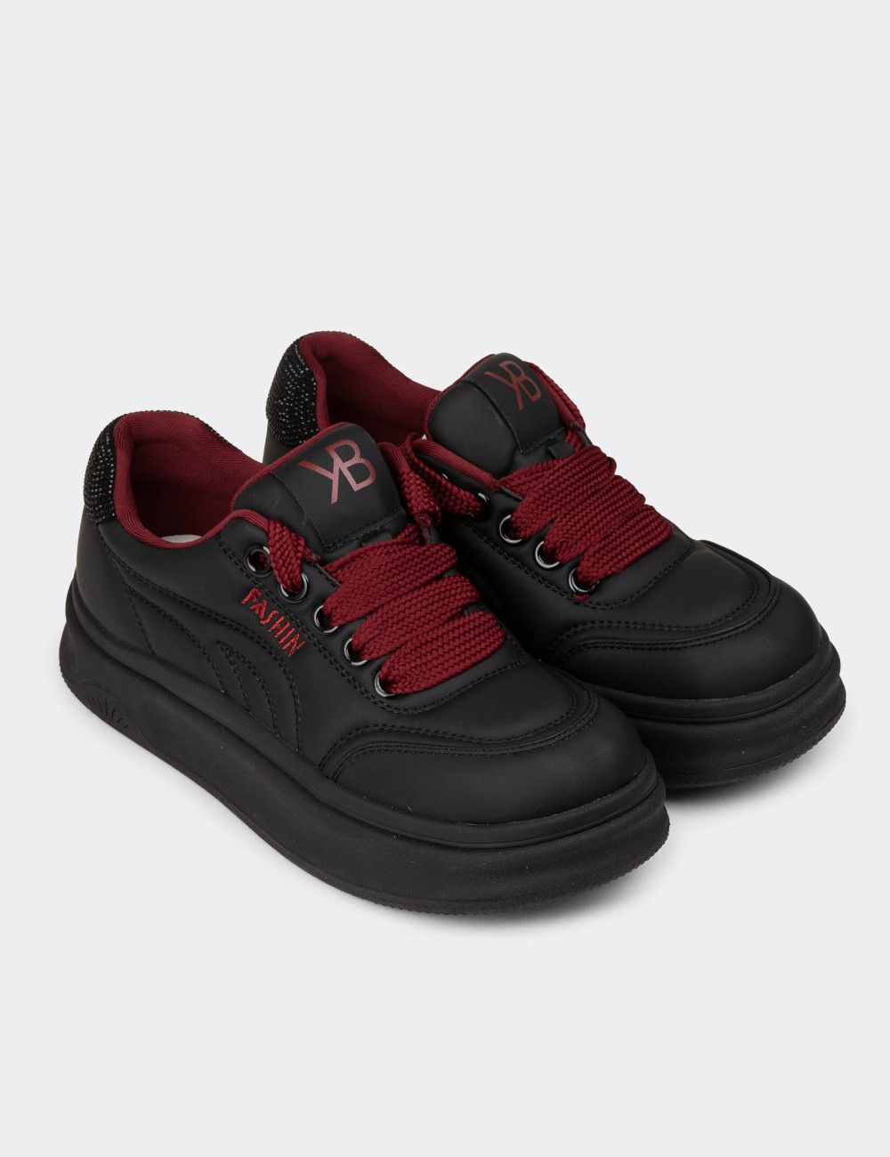 Kadın Siyah Sneaker Ayakkabı - K1036ZSYHC01