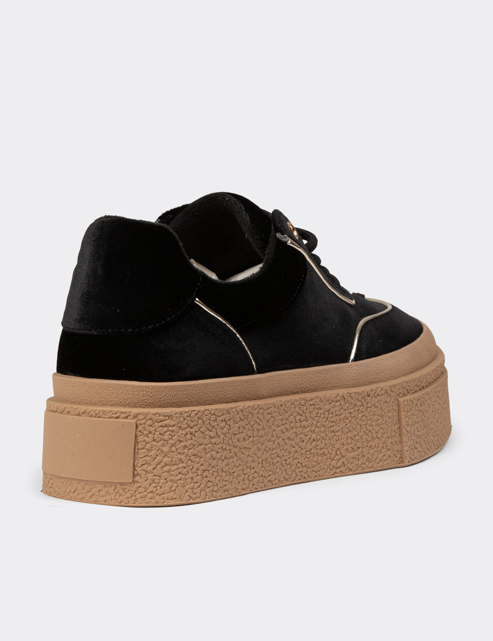 Kadın Siyah Sneaker Ayakkabı - 25330ZSYHC01