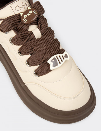 Kadın Bej Sneaker Ayakkabı