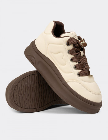 Kadın Bej Sneaker Ayakkabı - 25421ZBEJC01