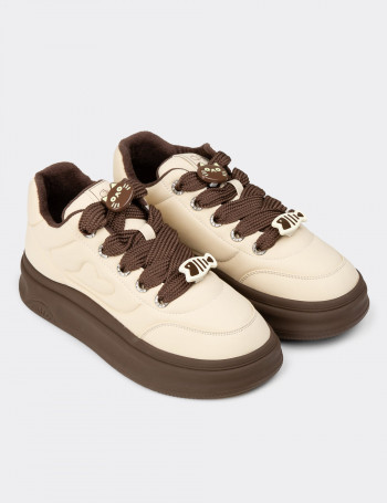 Kadın Bej Sneaker Ayakkabı - 25421ZBEJC01