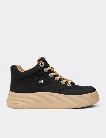 Kadın Siyah High Top Sneaker - K1003ZSYHC01