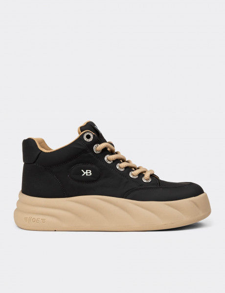 Kadın Siyah High Top Sneaker