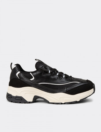 Kadın Siyah Sneaker Ayakkabı - 34120ZSYHC01