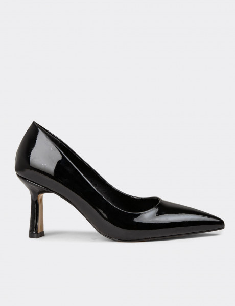 Kadın Rugan Siyah Stiletto