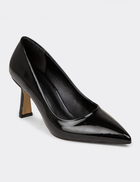 Kadın Rugan Siyah Stiletto