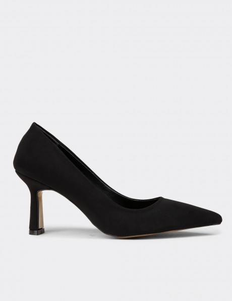 Kadın Siyah Süet Stiletto