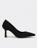Kadın Siyah Süet Stiletto