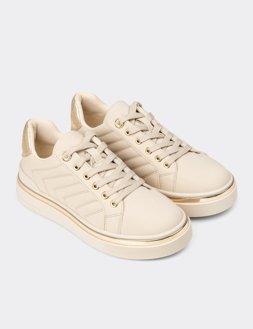 Kadın Bej Sneaker Ayakkabı - K2200ZBEJC01