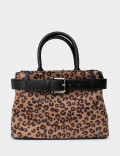 Leopar Desenli Kadın El Çantası