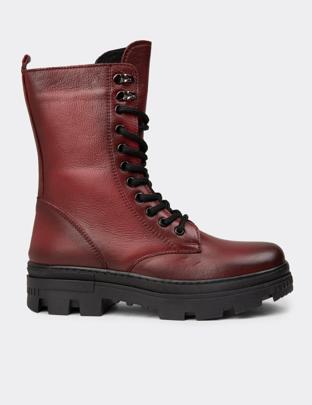 Kadın Bordo Hakiki Deri Postal Bot - SE491ZBRDE01