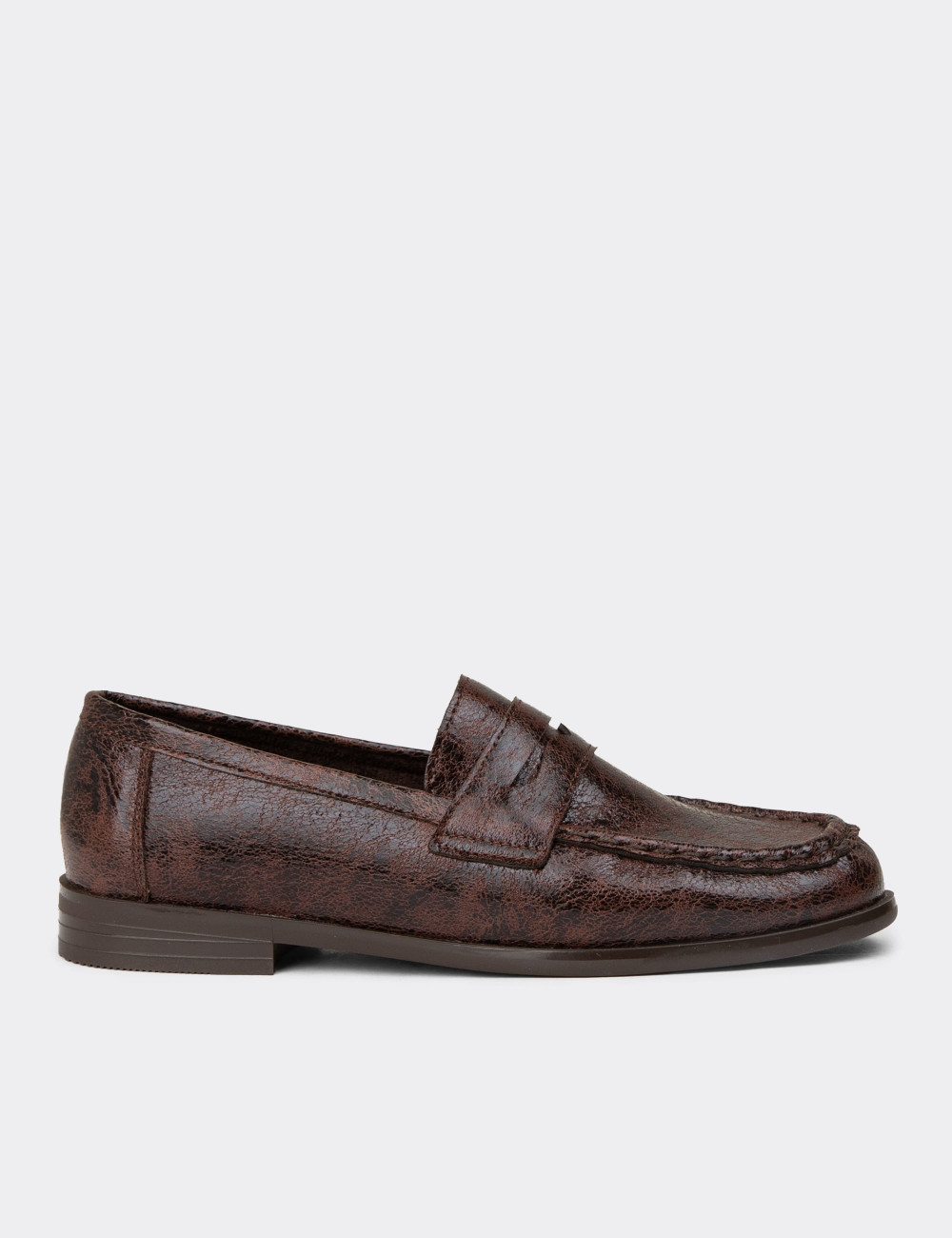 Kadın Kahverengi Loafer Ayakkabı - K0010ZKHVC01