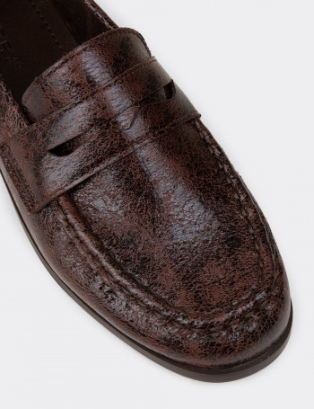 Kadın Kahverengi Loafer Ayakkabı - K0010ZKHVC01